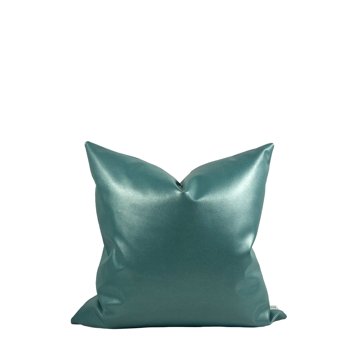 Teal Vinyl Pillow