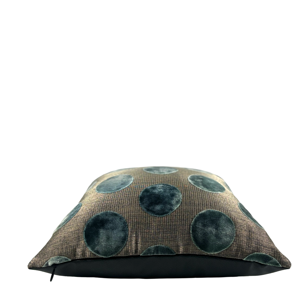 Teal & Bronze Polka Dot Pillow
