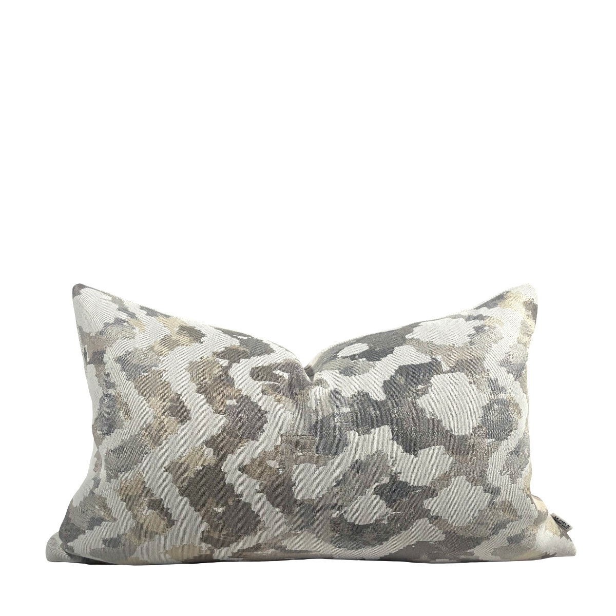Silver & Gold Abstract Ikat Pillow