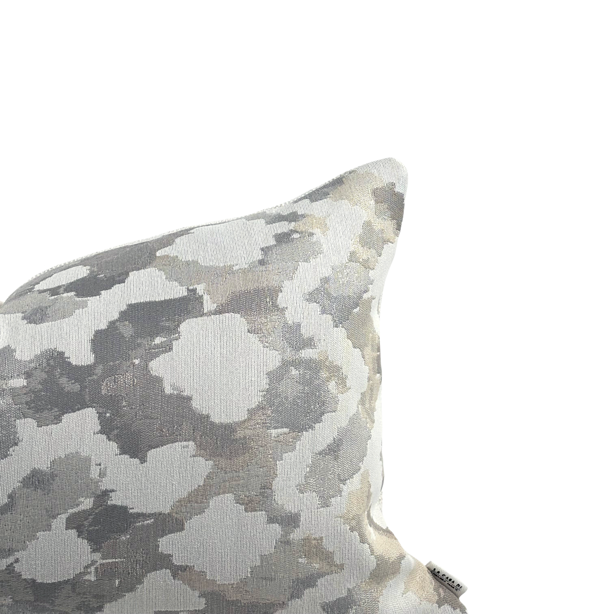 Silver & Gold Abstract Ikat Pillow