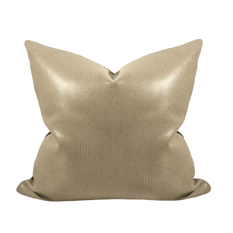 Tiger Stripe Green & Gold Velvet Pillow