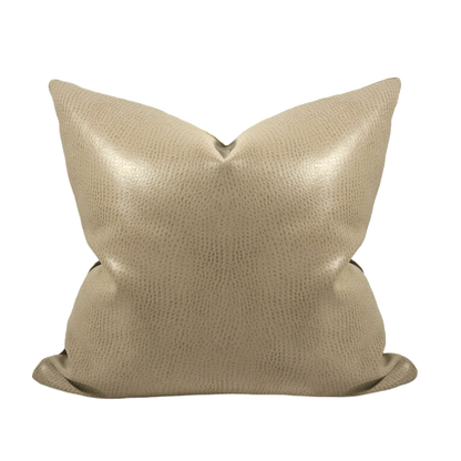 Tiger Stripe Green & Gold Velvet Pillow
