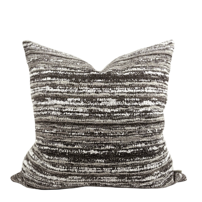 Brown & White Woven Pillow