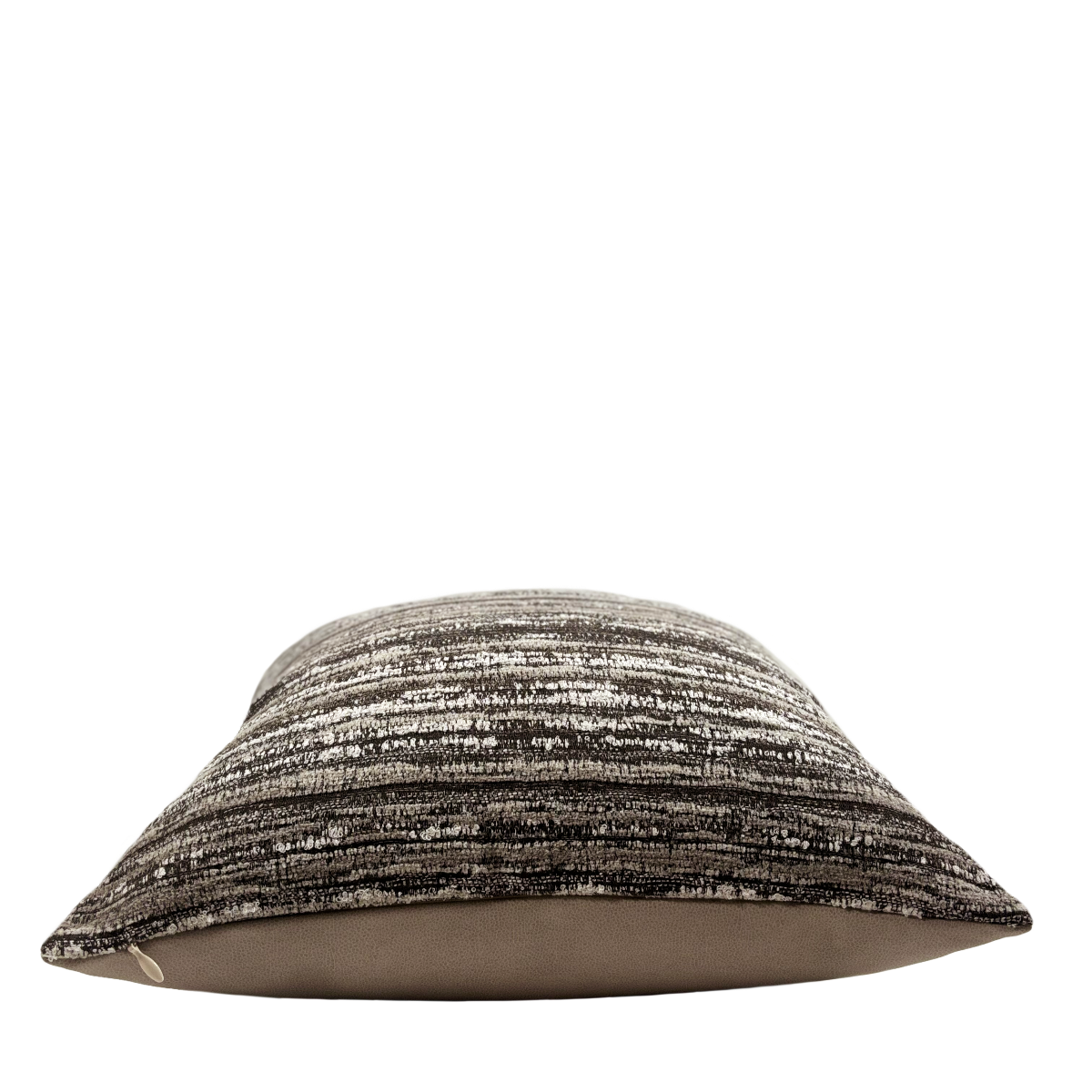 Brown & White Woven Pillow