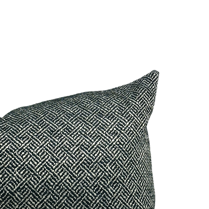 Black & White Diamond Woven Pillow