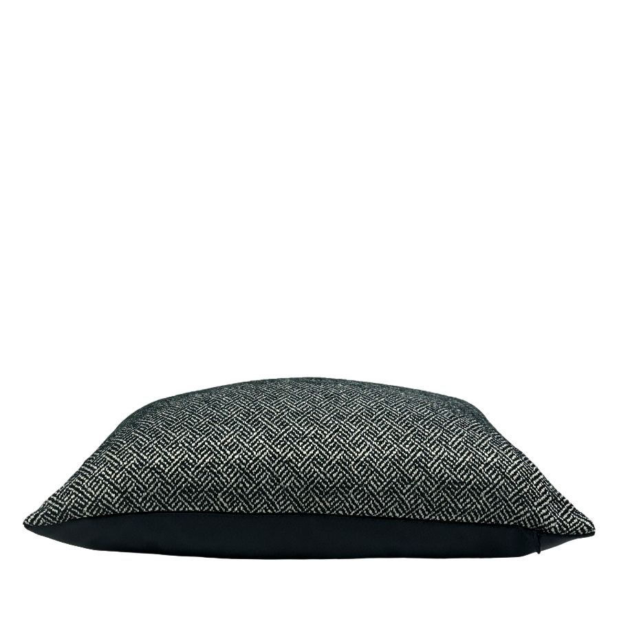 Black & White Diamond Woven Pillow