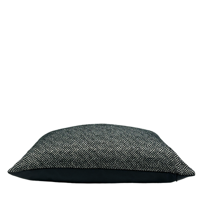Black & White Diamond Woven Pillow