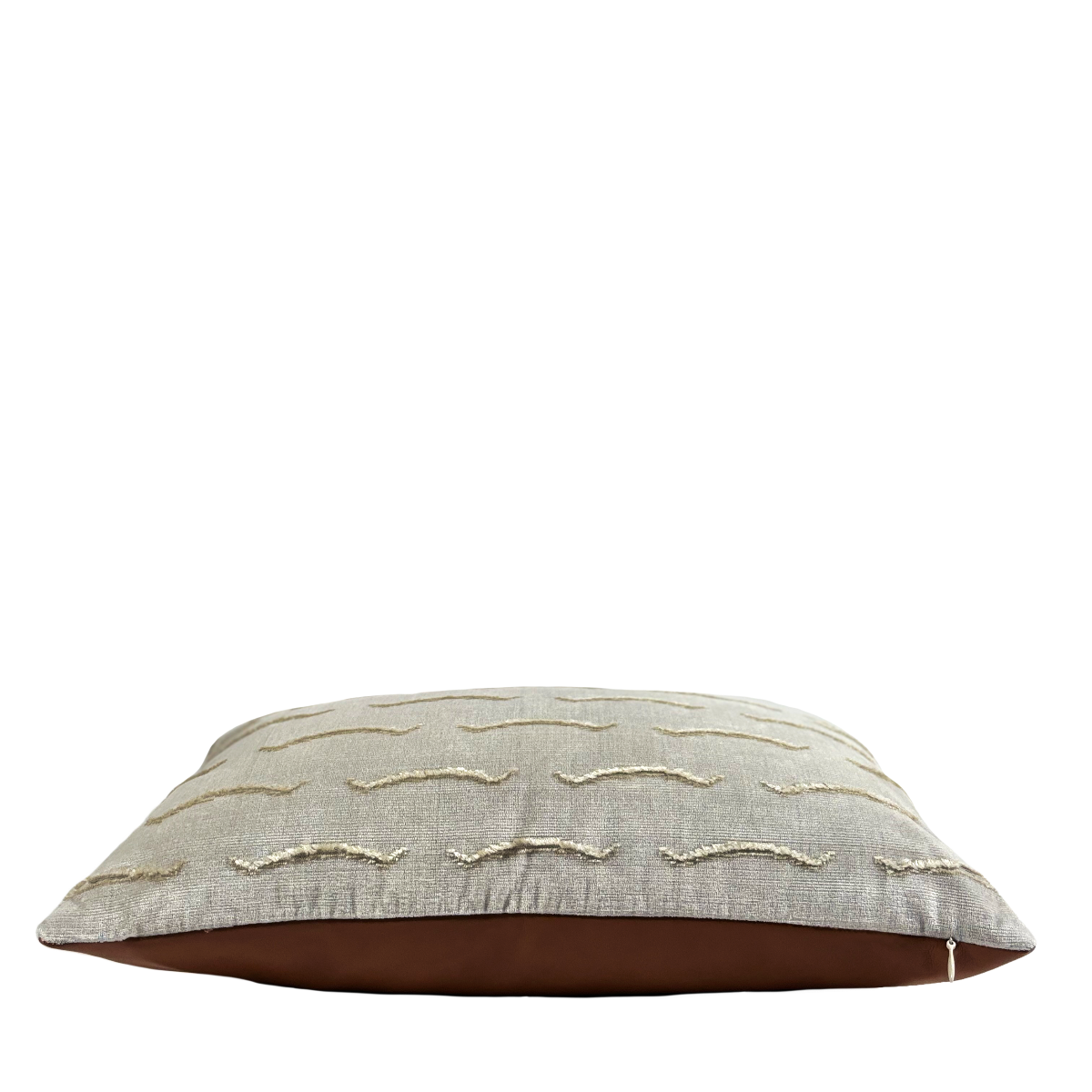 Tiger Stripe Silver, White & Gold Velvet Pillow