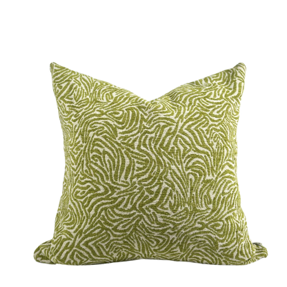 Key Lime Green Zebra Pillow
