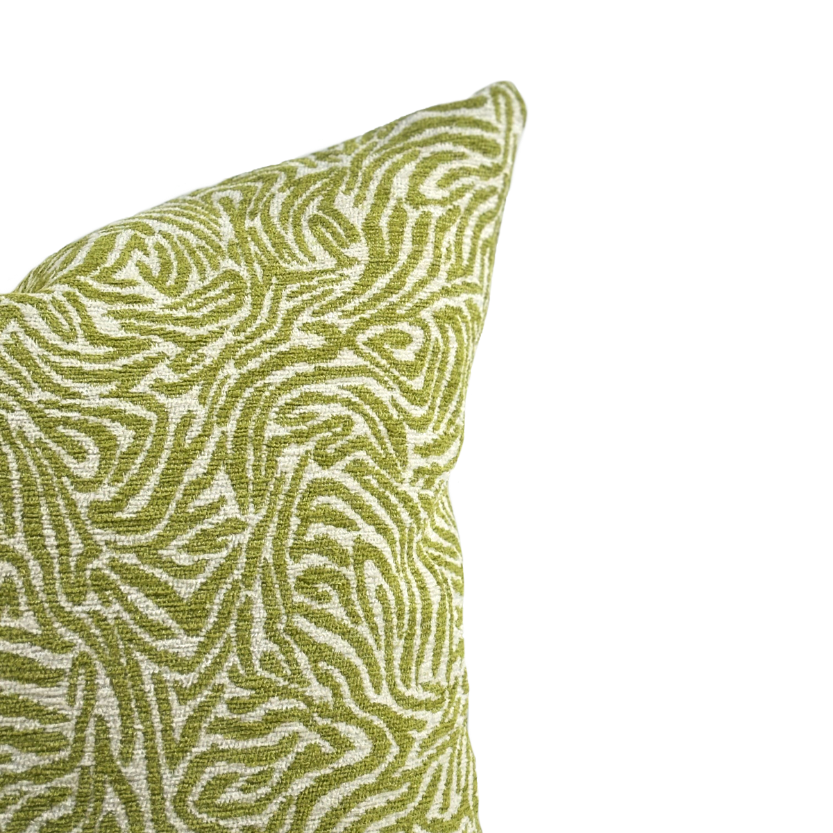 Key Lime Green Zebra Pillow