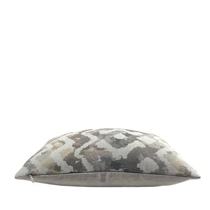 Silver & Gold Abstract Ikat Pillow