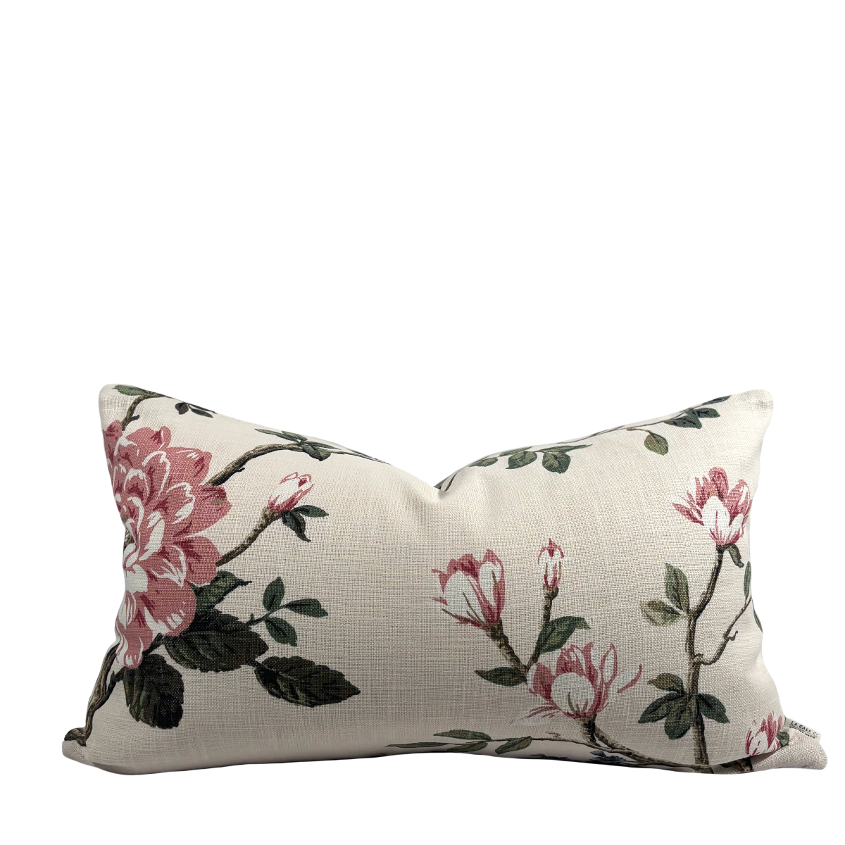 Floral Pillow With Exotic Bird